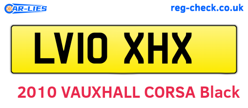 LV10XHX are the vehicle registration plates.