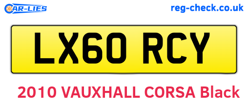 LX60RCY are the vehicle registration plates.