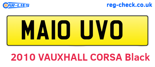 MA10UVO are the vehicle registration plates.