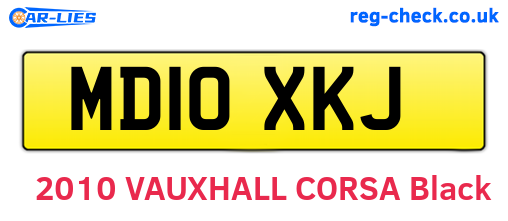 MD10XKJ are the vehicle registration plates.