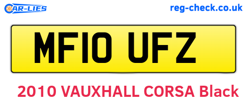 MF10UFZ are the vehicle registration plates.