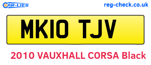 MK10TJV are the vehicle registration plates.