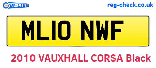 ML10NWF are the vehicle registration plates.