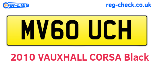 MV60UCH are the vehicle registration plates.