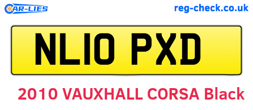 NL10PXD are the vehicle registration plates.