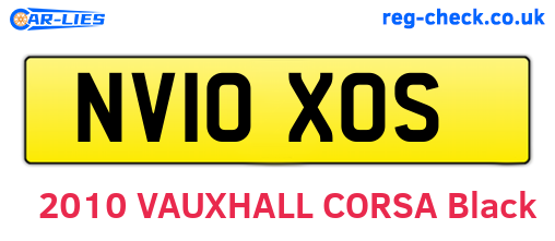 NV10XOS are the vehicle registration plates.
