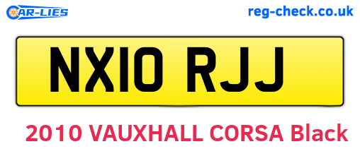 NX10RJJ are the vehicle registration plates.