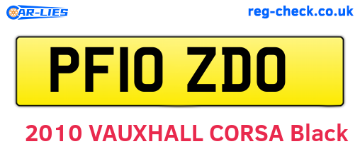 PF10ZDO are the vehicle registration plates.