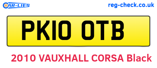 PK10OTB are the vehicle registration plates.