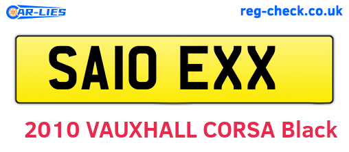 SA10EXX are the vehicle registration plates.