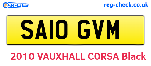 SA10GVM are the vehicle registration plates.