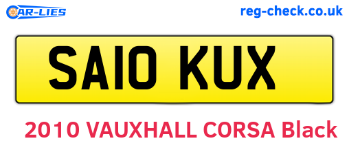 SA10KUX are the vehicle registration plates.