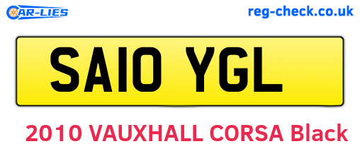 SA10YGL are the vehicle registration plates.