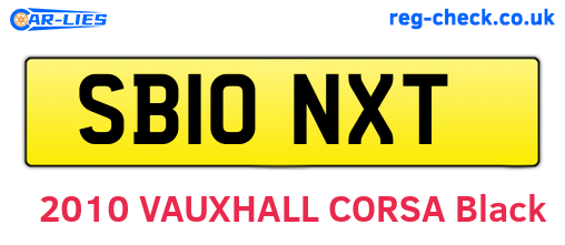 SB10NXT are the vehicle registration plates.