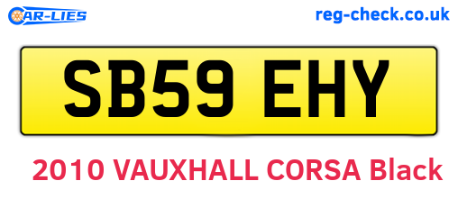 SB59EHY are the vehicle registration plates.