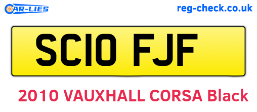 SC10FJF are the vehicle registration plates.