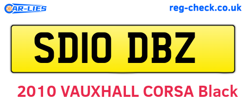 SD10DBZ are the vehicle registration plates.