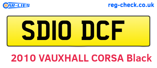 SD10DCF are the vehicle registration plates.