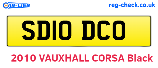 SD10DCO are the vehicle registration plates.