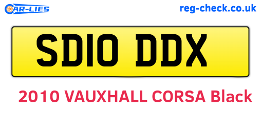 SD10DDX are the vehicle registration plates.