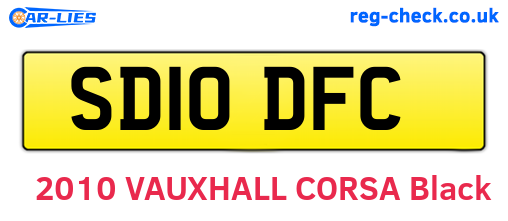 SD10DFC are the vehicle registration plates.