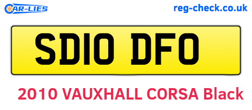 SD10DFO are the vehicle registration plates.