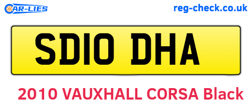 SD10DHA are the vehicle registration plates.
