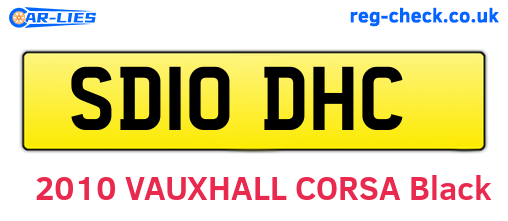 SD10DHC are the vehicle registration plates.