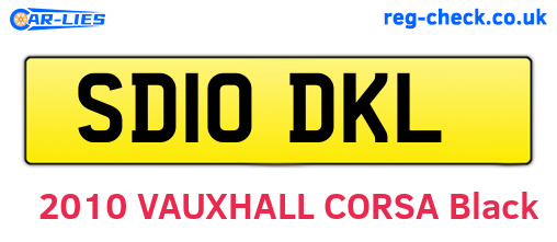 SD10DKL are the vehicle registration plates.