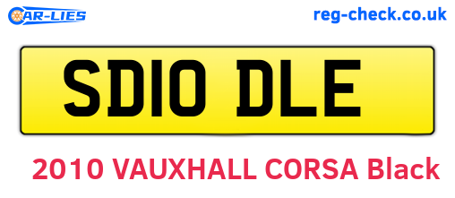 SD10DLE are the vehicle registration plates.