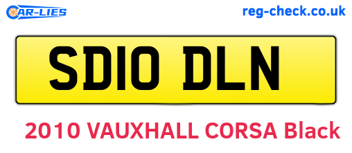 SD10DLN are the vehicle registration plates.
