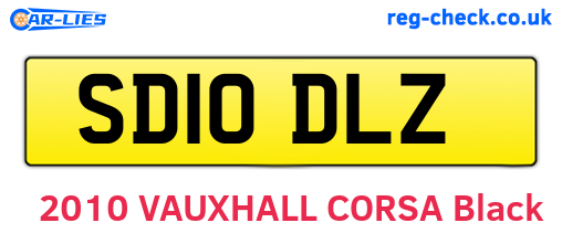 SD10DLZ are the vehicle registration plates.