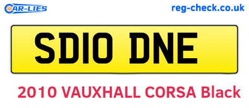 SD10DNE are the vehicle registration plates.