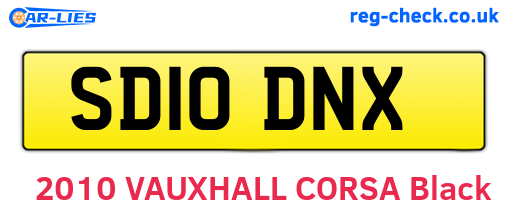 SD10DNX are the vehicle registration plates.