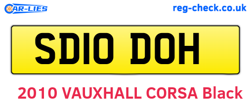 SD10DOH are the vehicle registration plates.