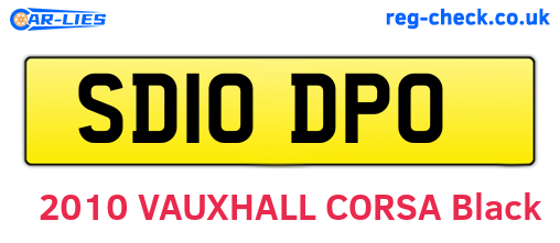 SD10DPO are the vehicle registration plates.
