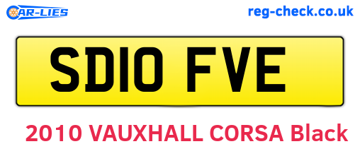 SD10FVE are the vehicle registration plates.