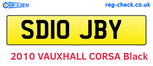 SD10JBY are the vehicle registration plates.