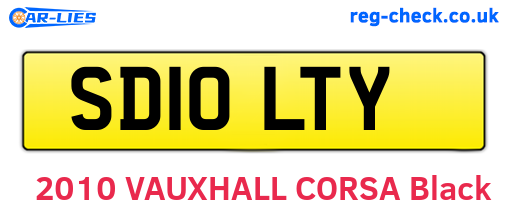 SD10LTY are the vehicle registration plates.