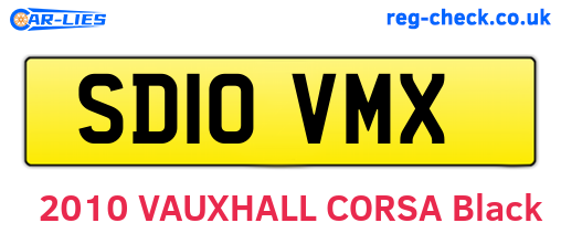 SD10VMX are the vehicle registration plates.