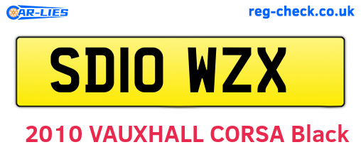 SD10WZX are the vehicle registration plates.