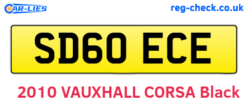 SD60ECE are the vehicle registration plates.