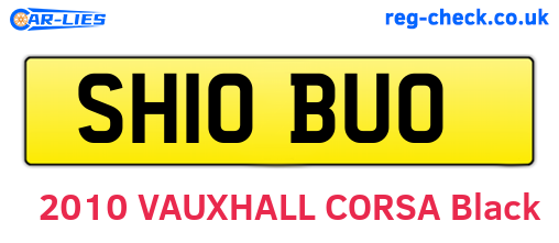 SH10BUO are the vehicle registration plates.