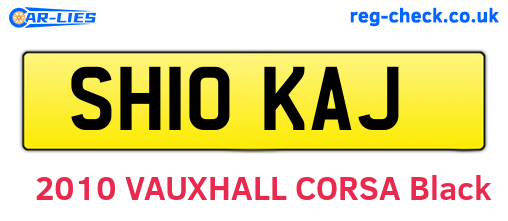 SH10KAJ are the vehicle registration plates.