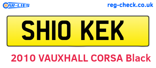 SH10KEK are the vehicle registration plates.
