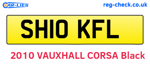 SH10KFL are the vehicle registration plates.