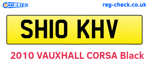 SH10KHV are the vehicle registration plates.