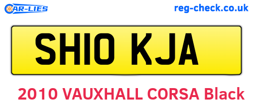 SH10KJA are the vehicle registration plates.