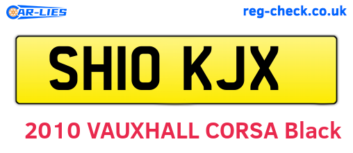 SH10KJX are the vehicle registration plates.