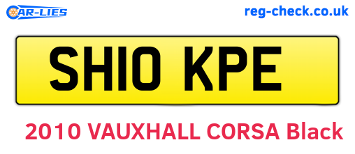 SH10KPE are the vehicle registration plates.